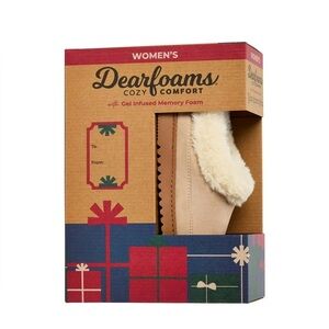 Dearfoams Beige Slippers with gel infused memory foam